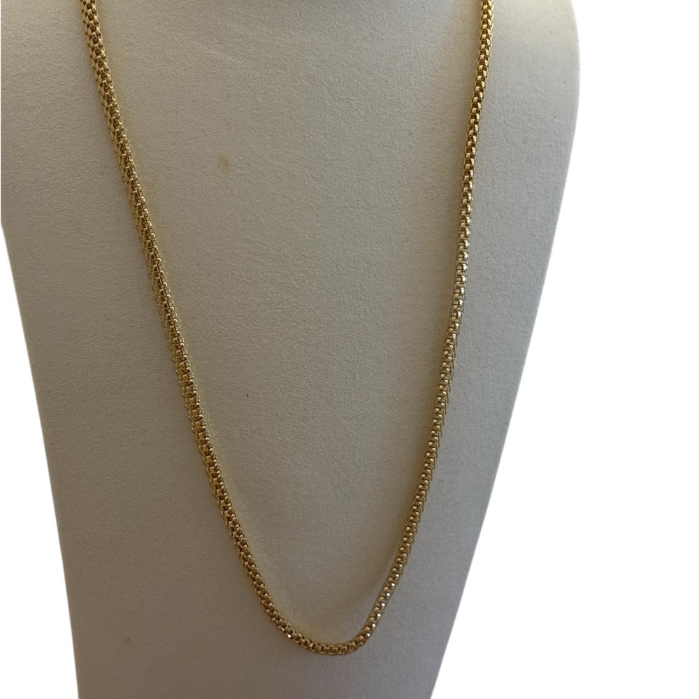 SILVERLUX Gold Plated Curb Chain Necklace 20 Inches